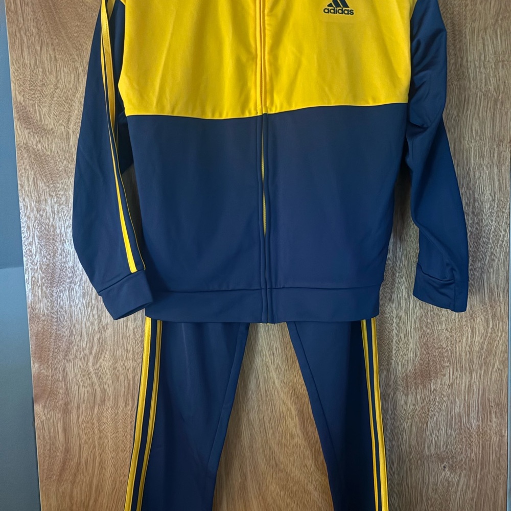 adidas Navy and Yellow Athletic Jacket